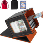 Premium MTG Commander Deck Box - PU Leather, Holds 100 Cards, Black & Brown