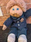 Cabbage Patch Kids Doll Boy 1985 Curly Hair Dimples Blue Eyes