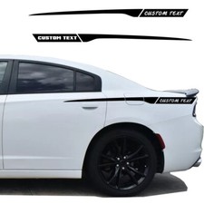 Custom Text 2pcs Car Rear Quarter Side Stripes Sticker For Dodge Charger 2011-24