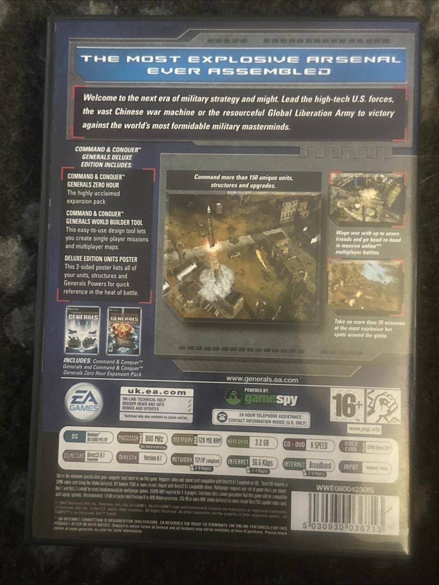 Command and Conquer Generals Deluxe Edition + Zero Hour + manual +