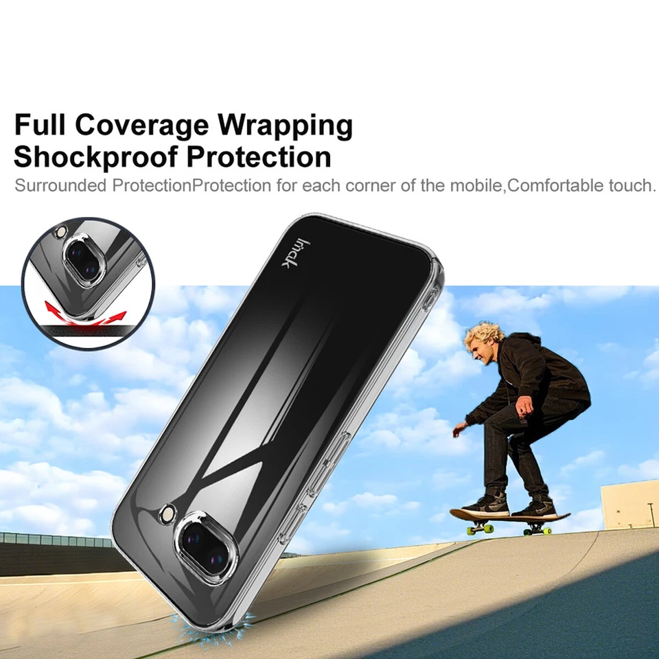 Imak Para Google Pixel 9a, Funda de Teléfono Transparente Cristal Carcasa Rígida PC Cubierta Foto 3 de 4