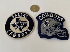 (2) DALLAS  COWBOYS,  Vintage/ Retro NFL Patch-Iron On 3" x 3" (Lot Of 2) Nice!