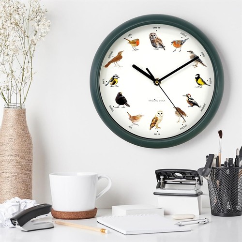 Singing Bird Wall Clock with Native Sounds – 12 Species Including Cuckoo, Robin - Picture 3 of 7