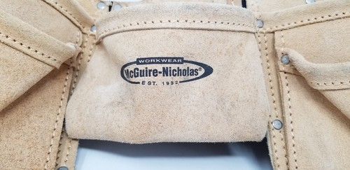McGuire-Nicholas Arbeitskleidung Zimmermann Gürtel Wildleder Leder Werkzeugtasche Hammerschlaufe - Bild 2 von 12