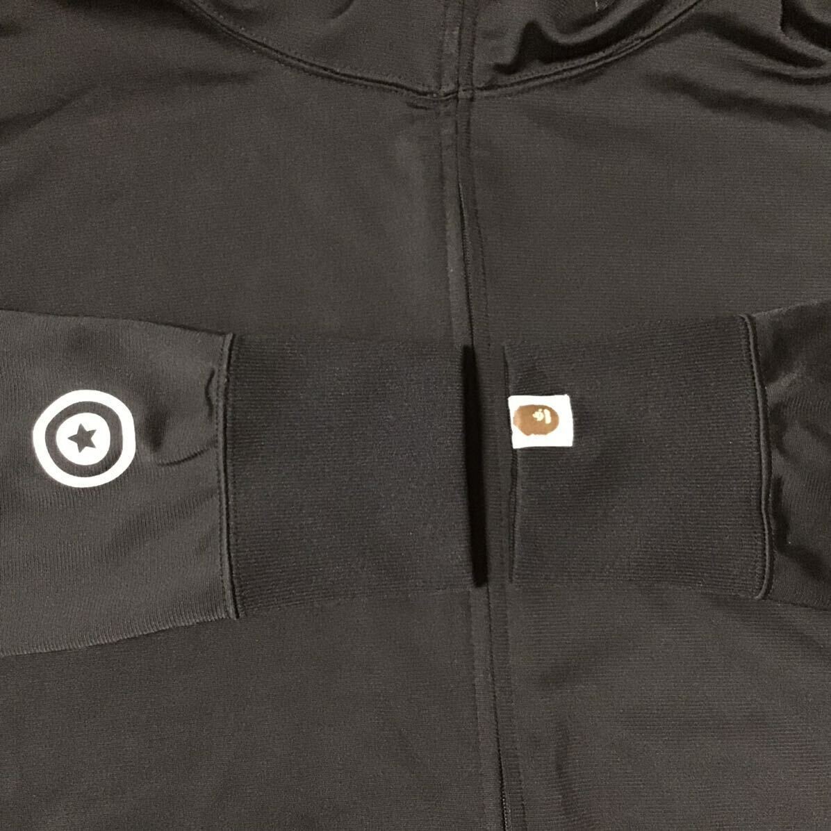 2009 BAPE Teriyaki Jersey Shark Full Zip Hoodie NIGO Black A