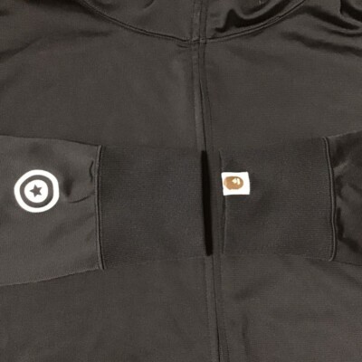2009 BAPE Teriyaki Jersey Shark Full Zip Hoodie NIGO Black A