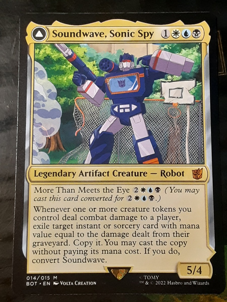 Soundwave Sonic Spy , UB Transformers , Near Mint , MTG, FREE