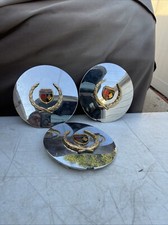 1980s Cadillac Logo Center Caps Set 3 Gold Deville Eldorado Wheel For Repair