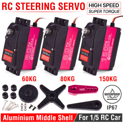 RC Servo 60kg 80kg 150kg Lenkservo Metallgetriebe High Torque für 1/5 1/6 RC Car