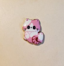 Pink Sitting Cat Magnetic Needle Minder Cross Stitch Embroidery