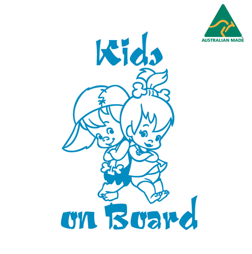 KIDS ON BOARD Warning Vinyl Decal Sticker 13 cm x 19 cm - Picture 3 of 16