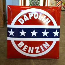 Plaque émaillée DAPOLIN BENZIN huile no esso shell texaco emailschild