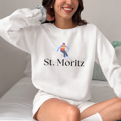 St Moritz Sweatshirt, St Moritz Pullover, St Moritz Ski, Schweiz - Größe M
