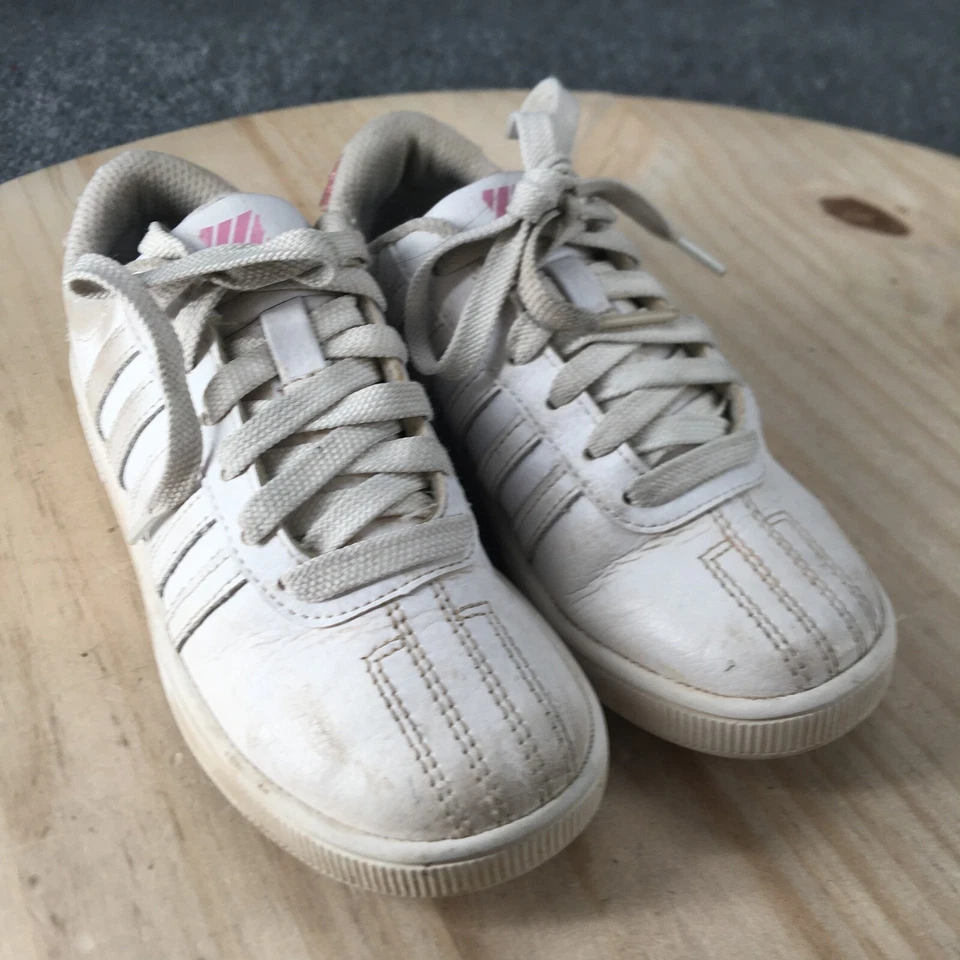 K Swiss Zapatos Jóvenes Niños 1 Zapatillas Informales de caña baja 55612-175-M Cuero Blanco Foto 3 de 4