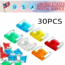 Micro Mini Blade Fuses Assorted Kit Car Auto Truck SUV Low Profile 5-30A 30Pcs
