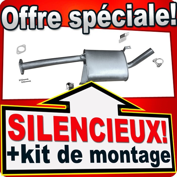 Silencieux intermédiaire d'échappement en acier robuste pour Nissan Terrano II 2.7
