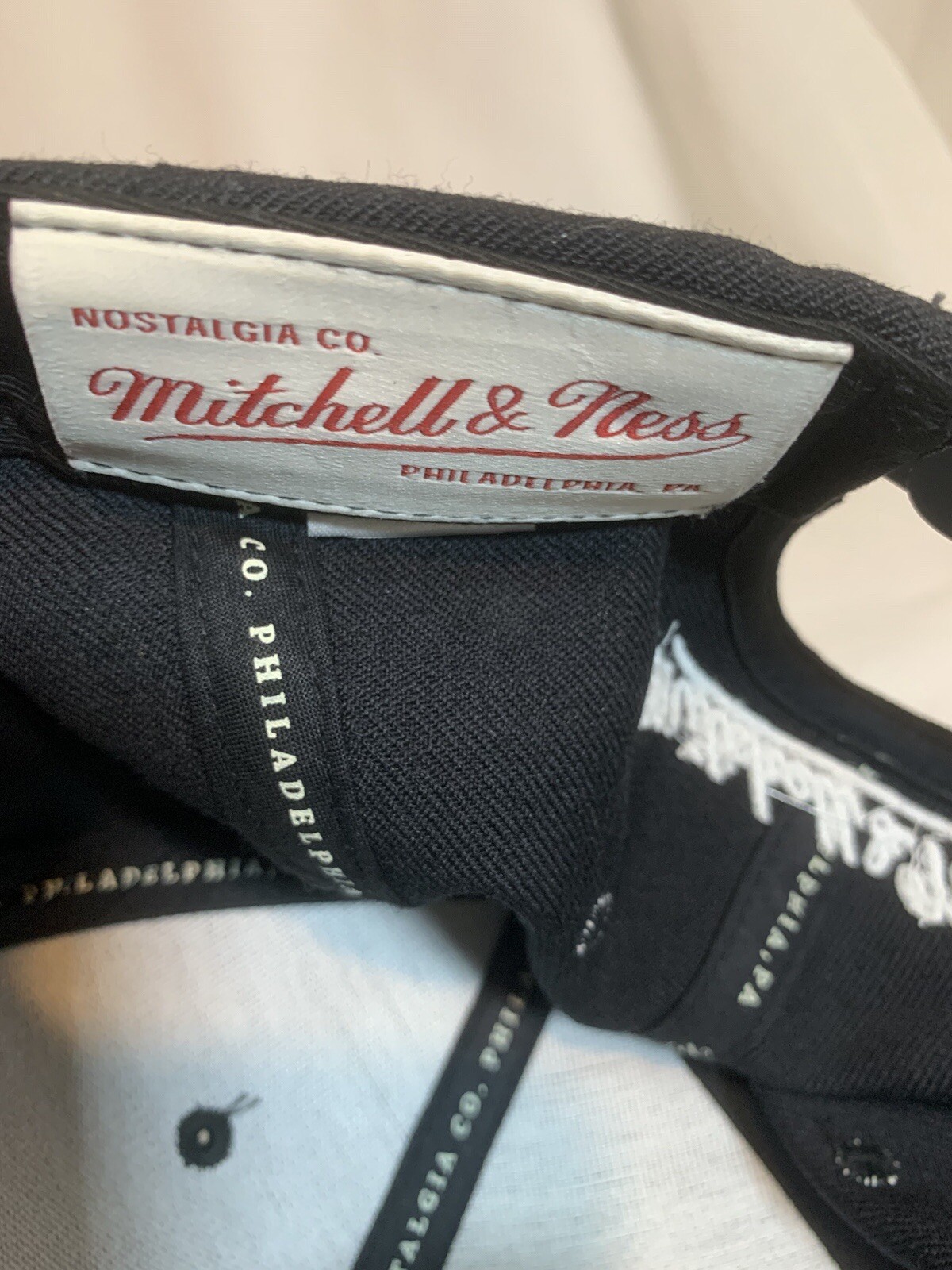 Snapback Hat Cap Black  Mitchell Ness Brooklyn Ne… - image 7