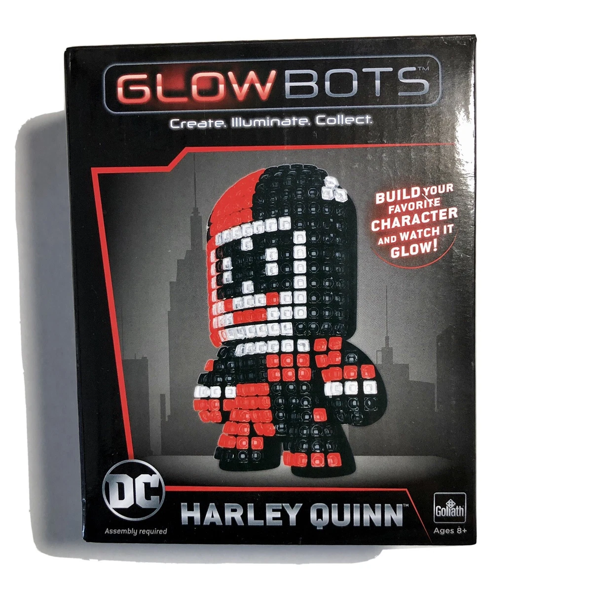Harley Quinn DC Glowbots by Goliath NIB Glow Bots Illuminated LED