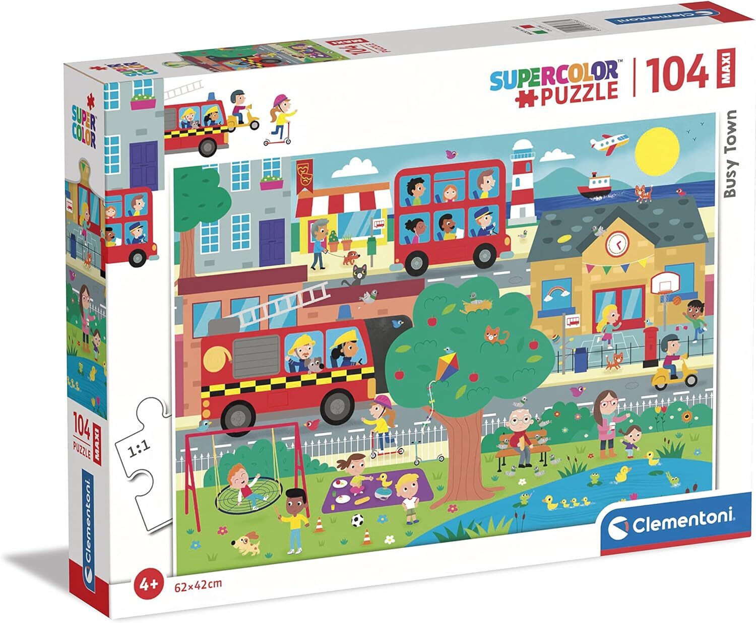 Clementoni Busy Town Maxi 104pc Supercolor Puzzle Age 4+ 23766
