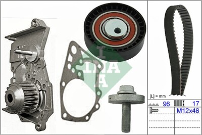 INA 530 0604 30 Wasserpumpe + Zahnriemensatz für DACIA,LADA,NISSAN,RENAULT