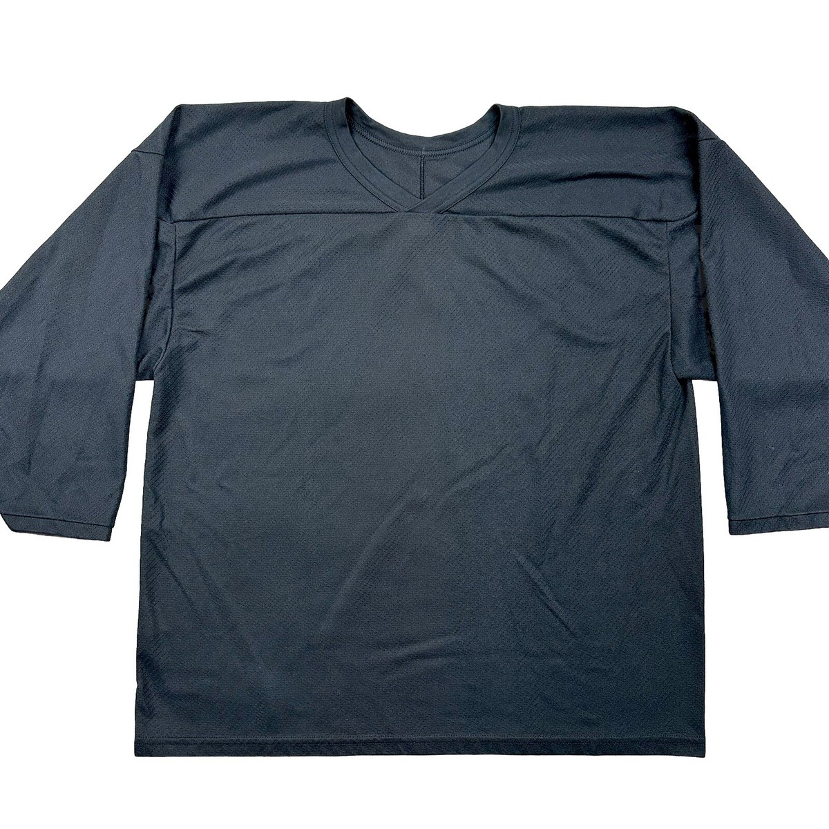 CCM Men's L Adult Plain Blank Solid Black VTG Hockey Sports