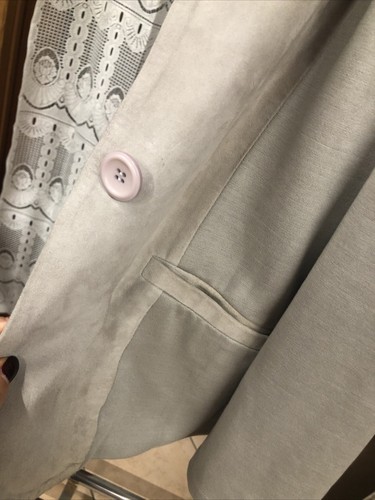 GIACCA ALPHA STUDIO DONNA COLOR GRIGIO TORTORA TAGLIA 44 IN PELLE E COTONE - Foto 6 di 8