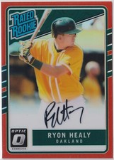 Ryon Healy 2017 Panini Donruss Optic Orange Rated Rookie Prizm Auto RRS-RH /99