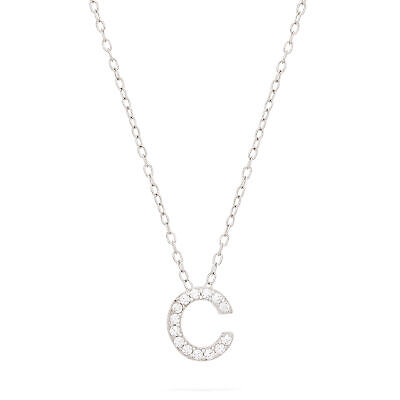 Details about   Sterling Silver Cubic Zirconia Set 24mm High Initial O Pendant