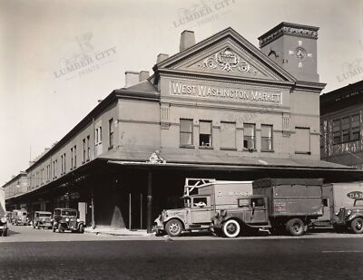 1936 NYC West Washington Market Washington Street Scene 8.5'' x 11'' Photo Reprint