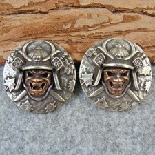 White Copper "Warrior" Shape Bag Wallet Conchos Rivet Stud Punk Screw Back