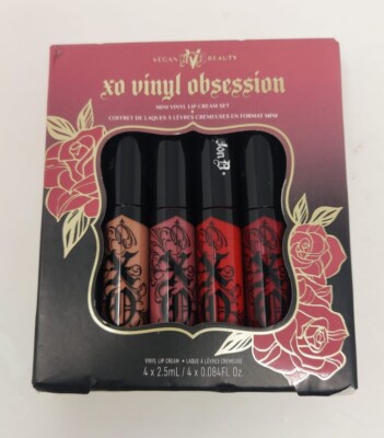 4 x 2,5 ml KAT VON D Vegan Beauty Xo Vinyl Obsession Mini Lippencreme Set