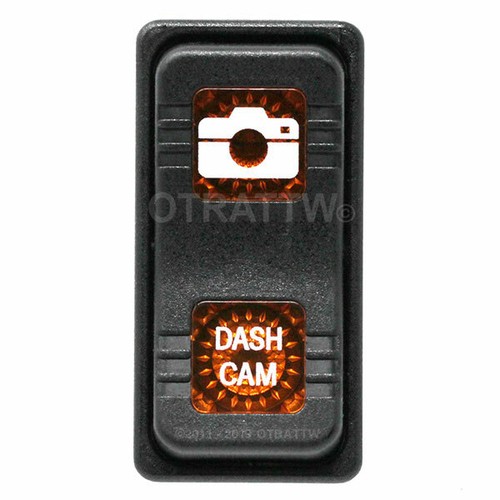 OTRATTW Carling Tech Contura X Rocker Switch, Polaris, DASH CAM, AMBER LENS - Foto 1 di 4