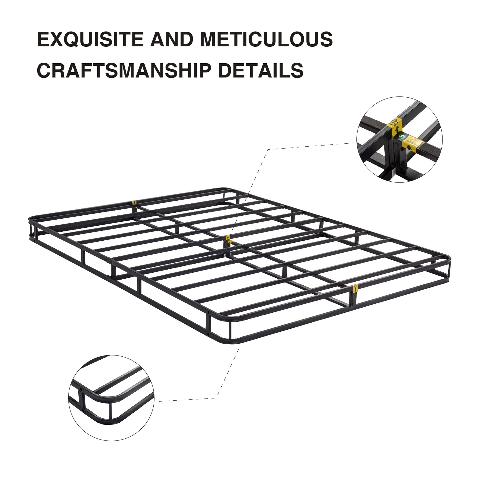 5 Inch Queen Box Spring with Cover, Easy Assembly, ToolFree, Strong Metal Frame eBay