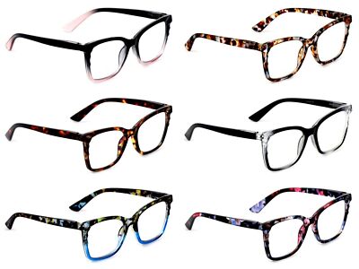 Streber/Nerd Stylische Oversized Retro Lesebrille Herren Damen Federscharniere 002