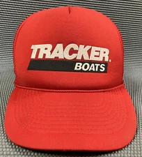 Vintage Tracker Boats Trucker White Mesh Cobra SnapBack Hat Cap
