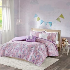 Intelligent Design Kids Lola Unicorn Cotton Duvet Cover Set
