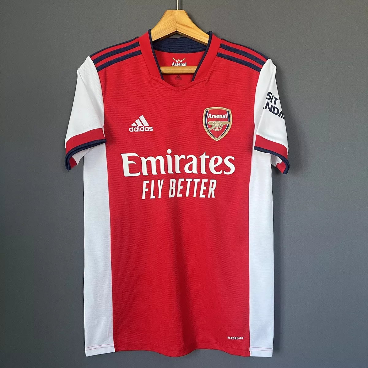 ARSENAL JERSEY 2021/22 HOME SMALL MENS SOCCER FOOTBALL SHIRT ADIDAS GM0217