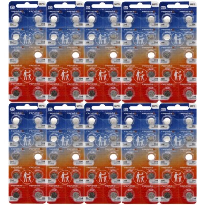 100 Renata 394 SR936SW Siver Oxide 0% MERCURY Batteries