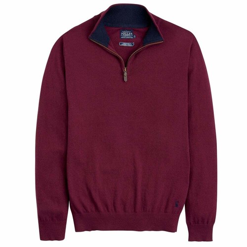 Mens Joules Hillside Zip Neck Jumper 