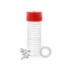 1/10oz Gold Eagle Coin Holder, Red Capsule Tube & 20 Air-Tite 16mm White Rings