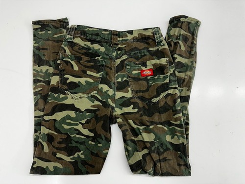 Dickies Juniors Jeans Size 1 Green Camo Denim Skinny - Picture 6 of 12