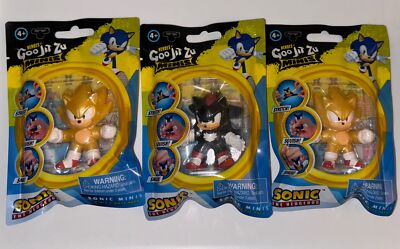 Sonic The Hedgehog Heroes Of Goo Jit Zu Mini Single Pack Sonic & Shadow Lot Of 3