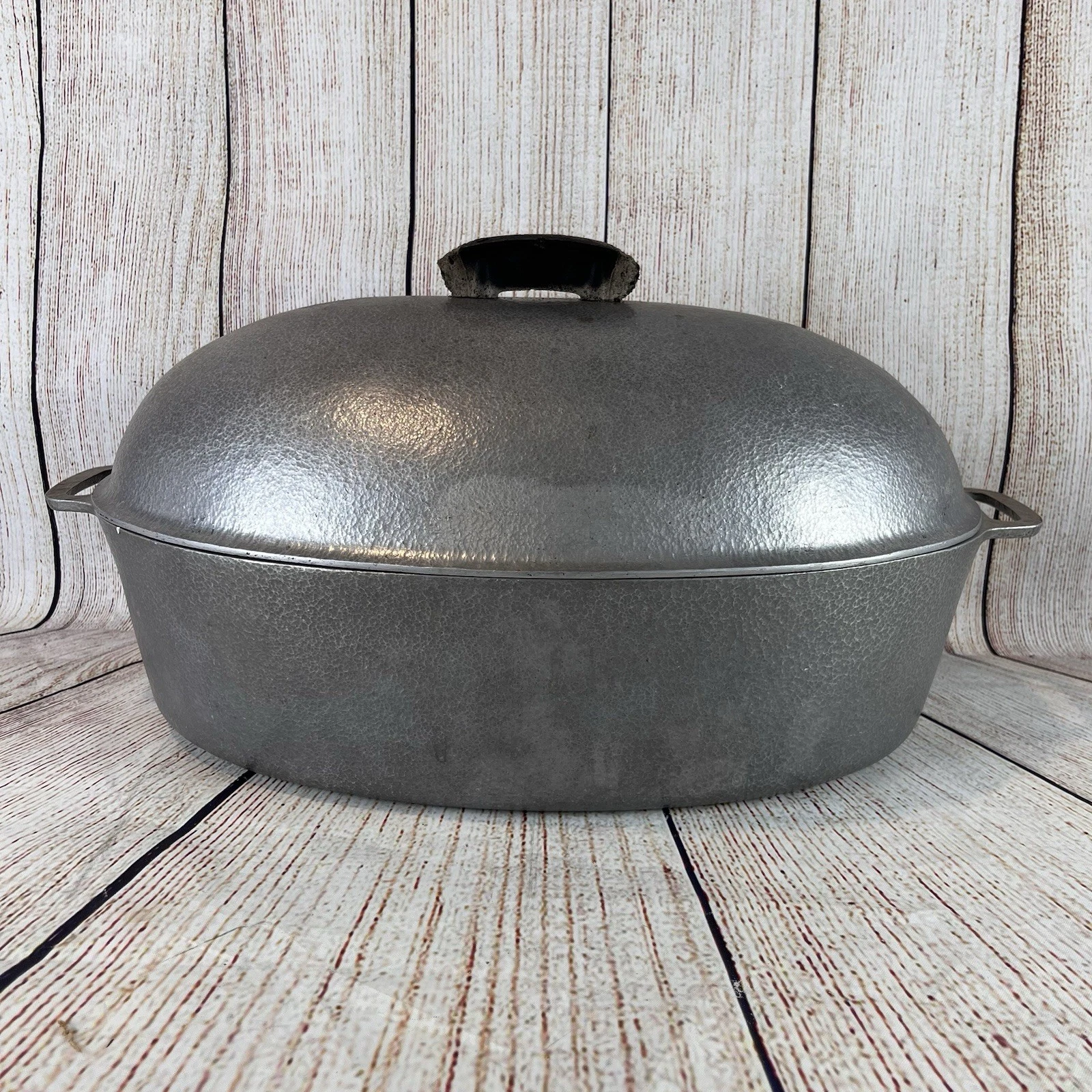 Hammered Club Aluminum 16" Roaster Dutch Oven Lid Pot Hammercraft Cookware Vtg