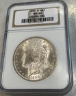 1890-O $1 MORGAN DOLLAR - NGC MS-64, BLAST WHITE!