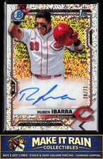 Ruben Ibarra 1st 2021 Bowman Draft Chrome Auto Sparkle Refractor #CDA-RI #/71