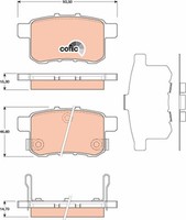 Bremsbelagsatz Scheibenbremse Cotec TRW GDB3482 FüR Accord Honda CW CU 8 Tourer