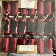 Pier 1 Imports 6 Pc Red Holiday Unfilled Party Crackers