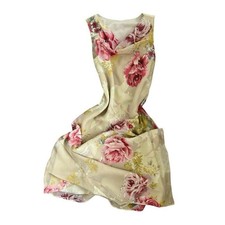 Vintage Green Embellished Sequin Maxi Dress Size UK 12