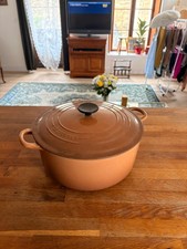 Ancien cocotte fonte le creuset vintage marron 28