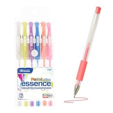 6 Pastel Color Gel Pen Comfort Grip Barrel, Rollerball Point Macarons Color